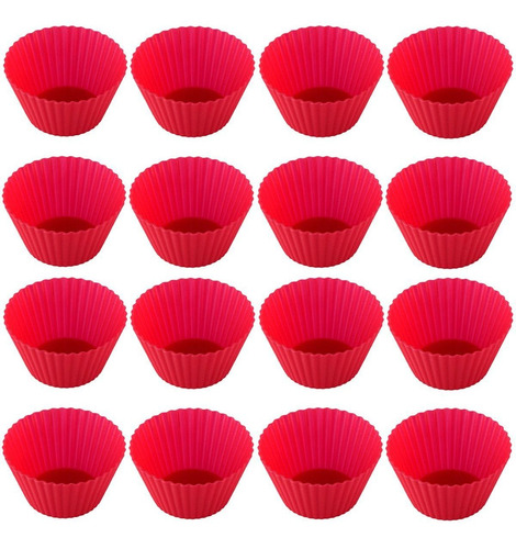 Jogo De Forma Redonda Com 12 Peças Totalmente De Silicone Para Bolos  Bolinhos Cupcake Pudim Queijadinha Desenforma Fácil